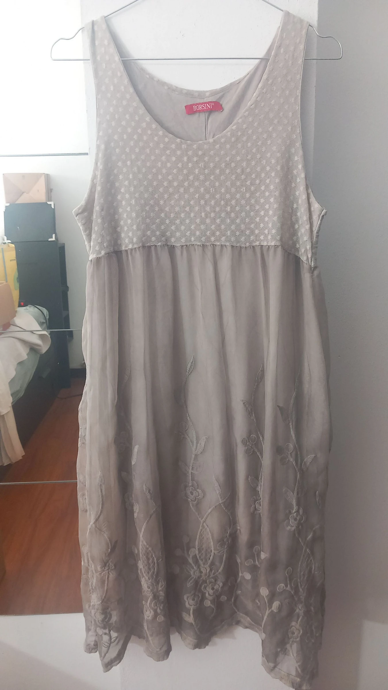 Robe en coton et soie Borsini - Taille M | Vestido festa Algodão & Seda